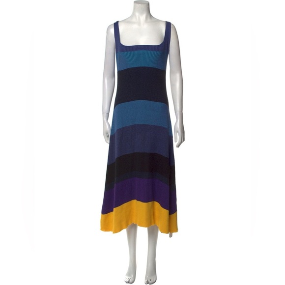 Mara Hoffman Dresses & Skirts - Mara Hoffman Sleeveless Knit Color-block Midi Dress | L